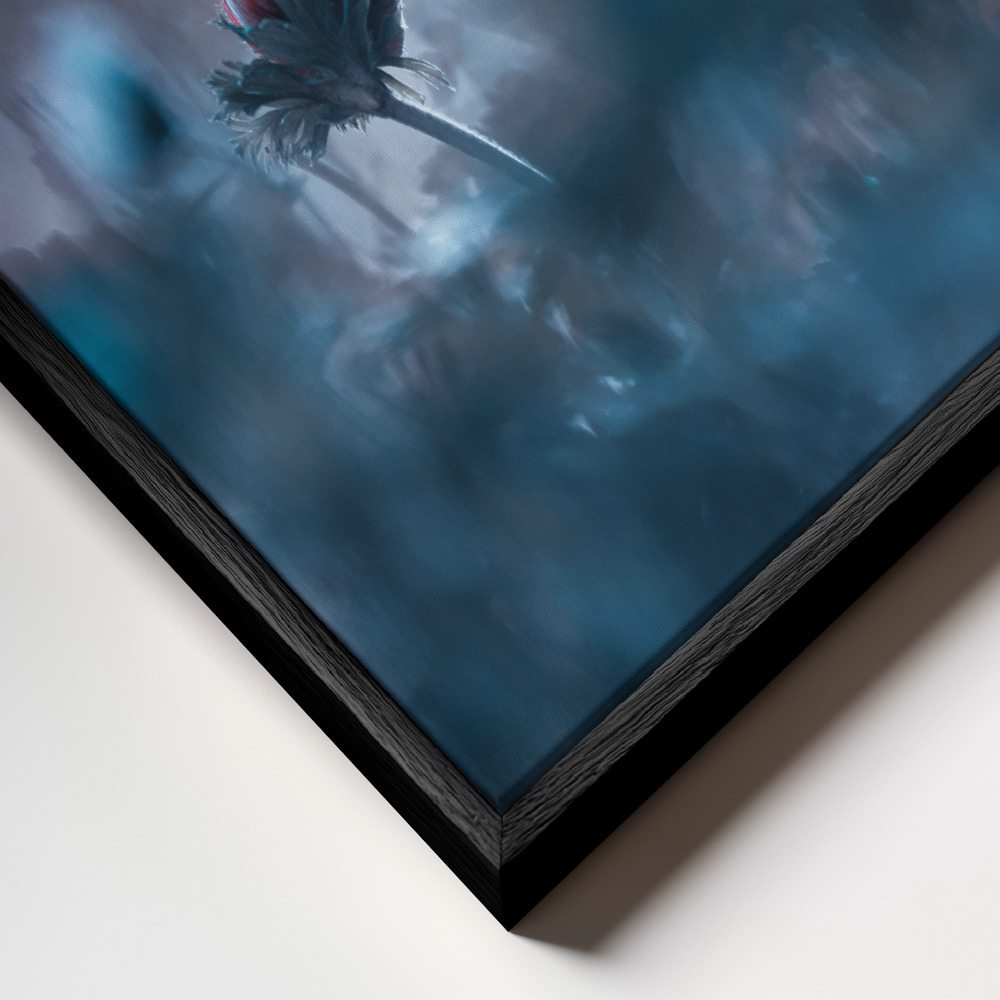 Canvas print - The past is already gone, the future is not yet here ... frame close up - black frame
