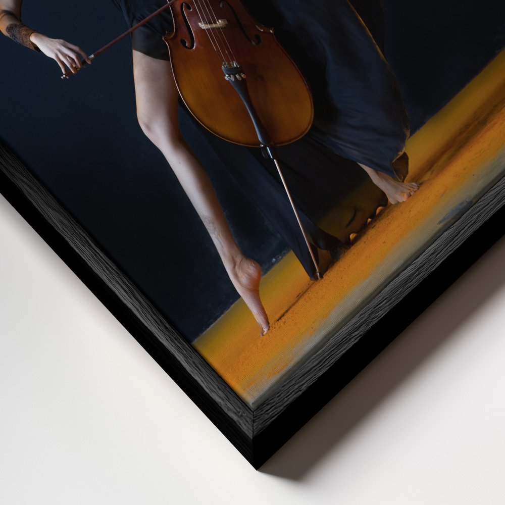Canvas schilderi - The color of my music frame close-up - zwart frame
