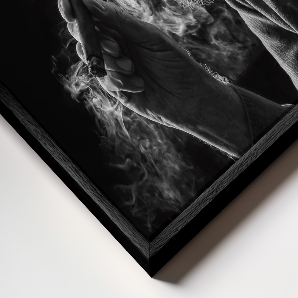 Toile - Taking a Moment cadre en gros plan - cadre noir