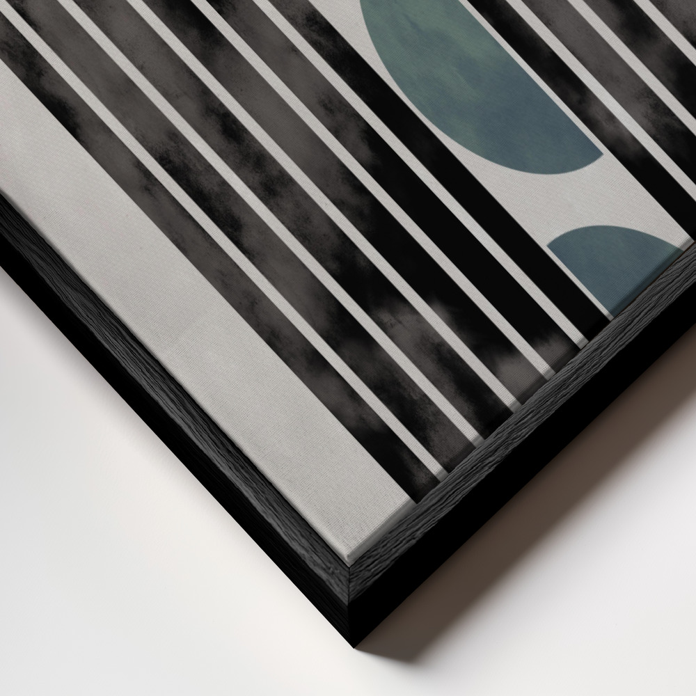 Canvas print - Arch Capsule Green frame close up - black frame