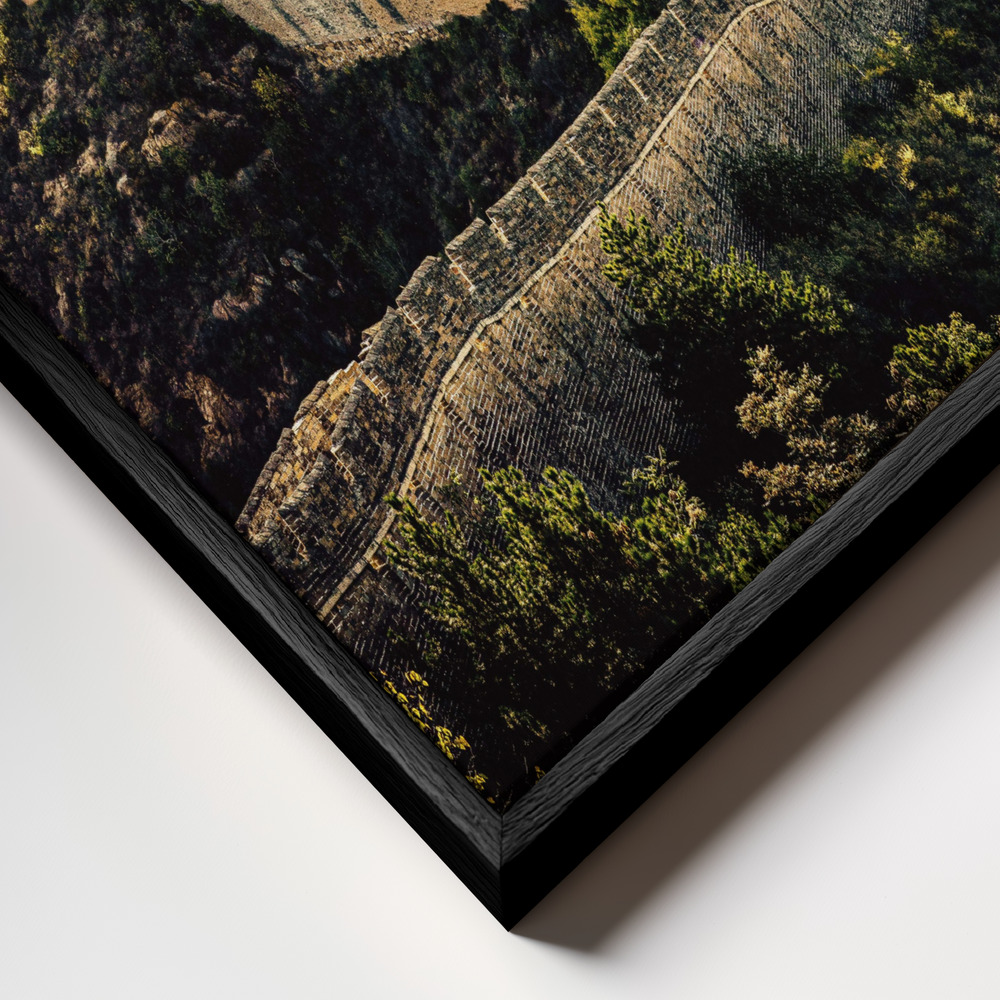 Toile - Chinese Wall cadre en gros plan - cadre noir