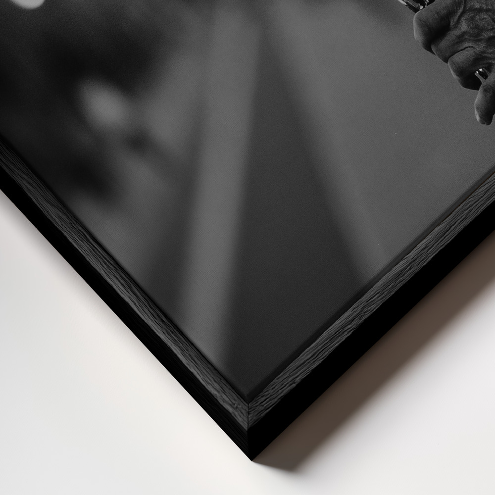 Toile - Evening melts away cadre en gros plan - cadre noir