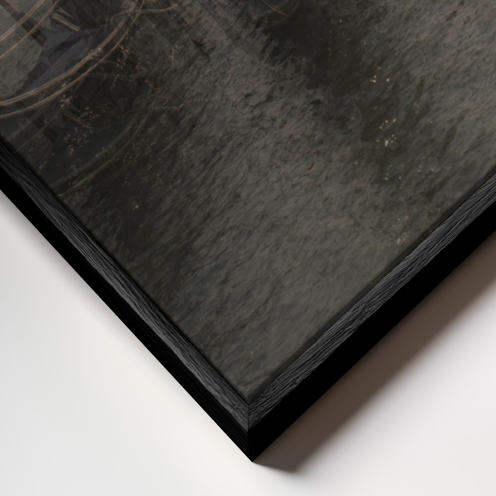 Obraz na płótnie - Illusion Magic Venice zbliżenie ramki - czarna ramka