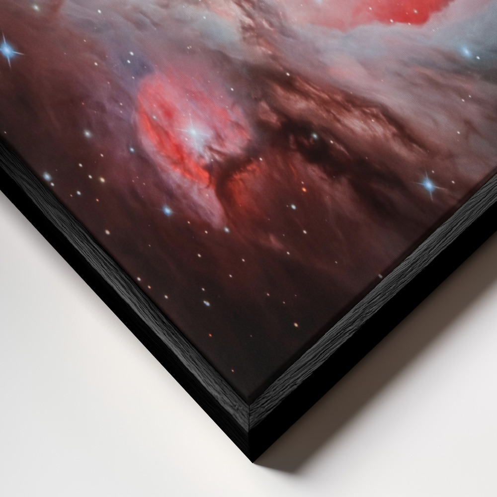 Canvas schilderi - The Heart of The Great Orion Nebula (M42) frame close-up - zwart frame