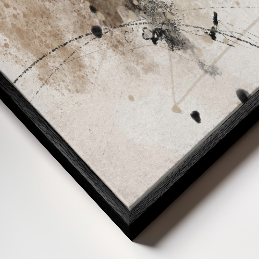 Canvas schilderi - Wild_words_002 frame close-up - zwart frame