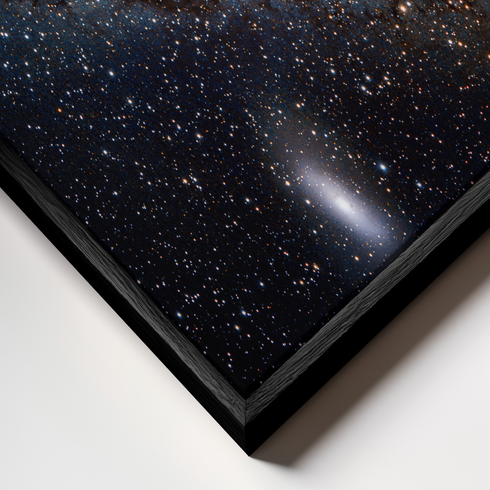 Canvas schilderi - Andromeda Galaxy frame close-up - zwart frame