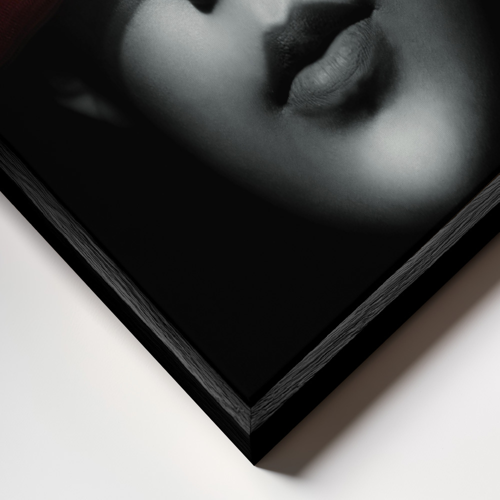 Canvas print - Blindfolded frame close up - black frame