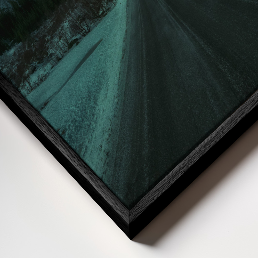 Toile - Green lady cadre en gros plan - cadre noir