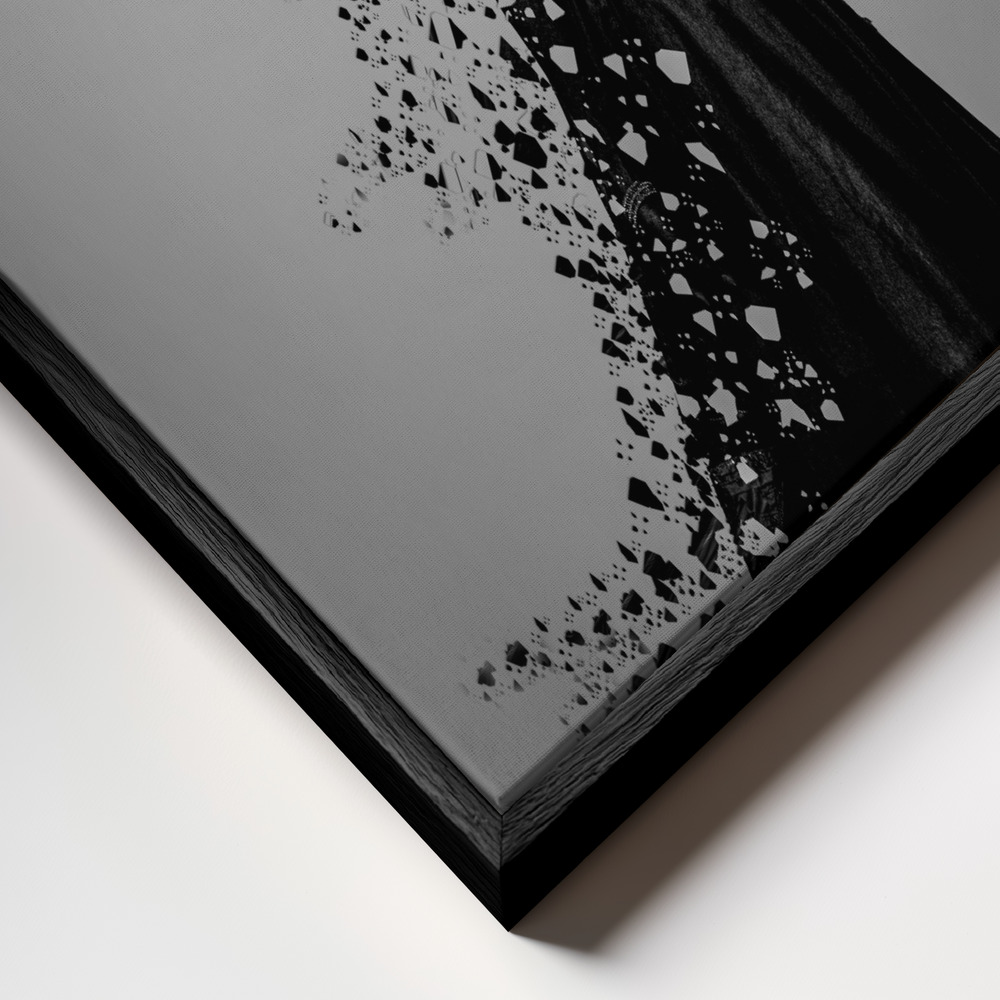 Toile - Elegant Fashion Model cadre en gros plan - cadre noir