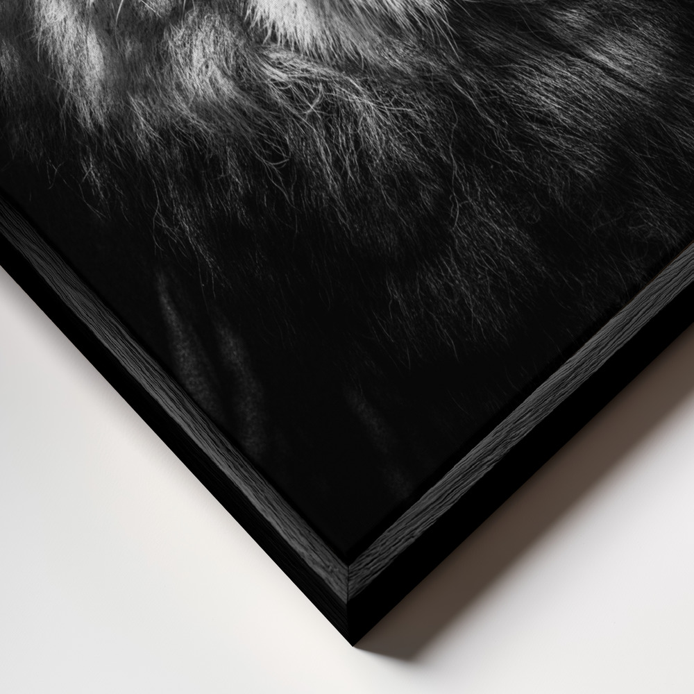 Canvas print - Being watched frame close up - black frame