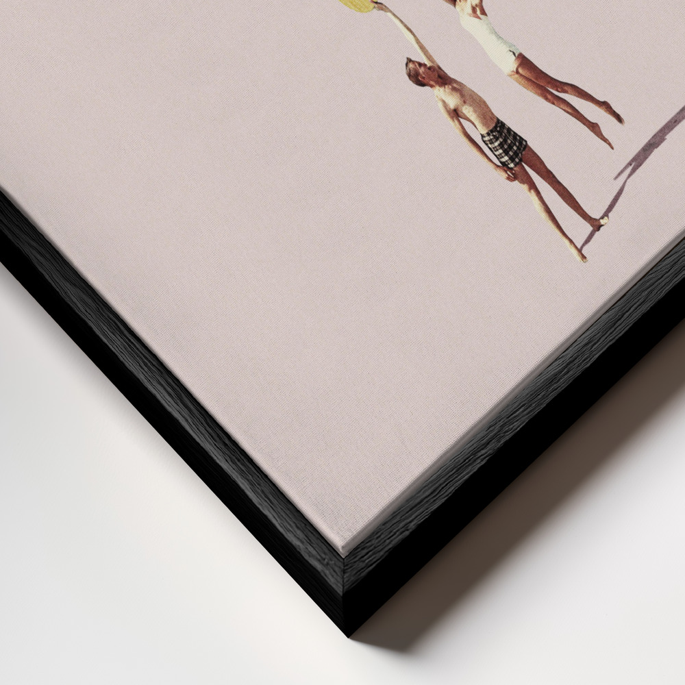Canvas schilderi - You treat me well frame close-up - zwart frame