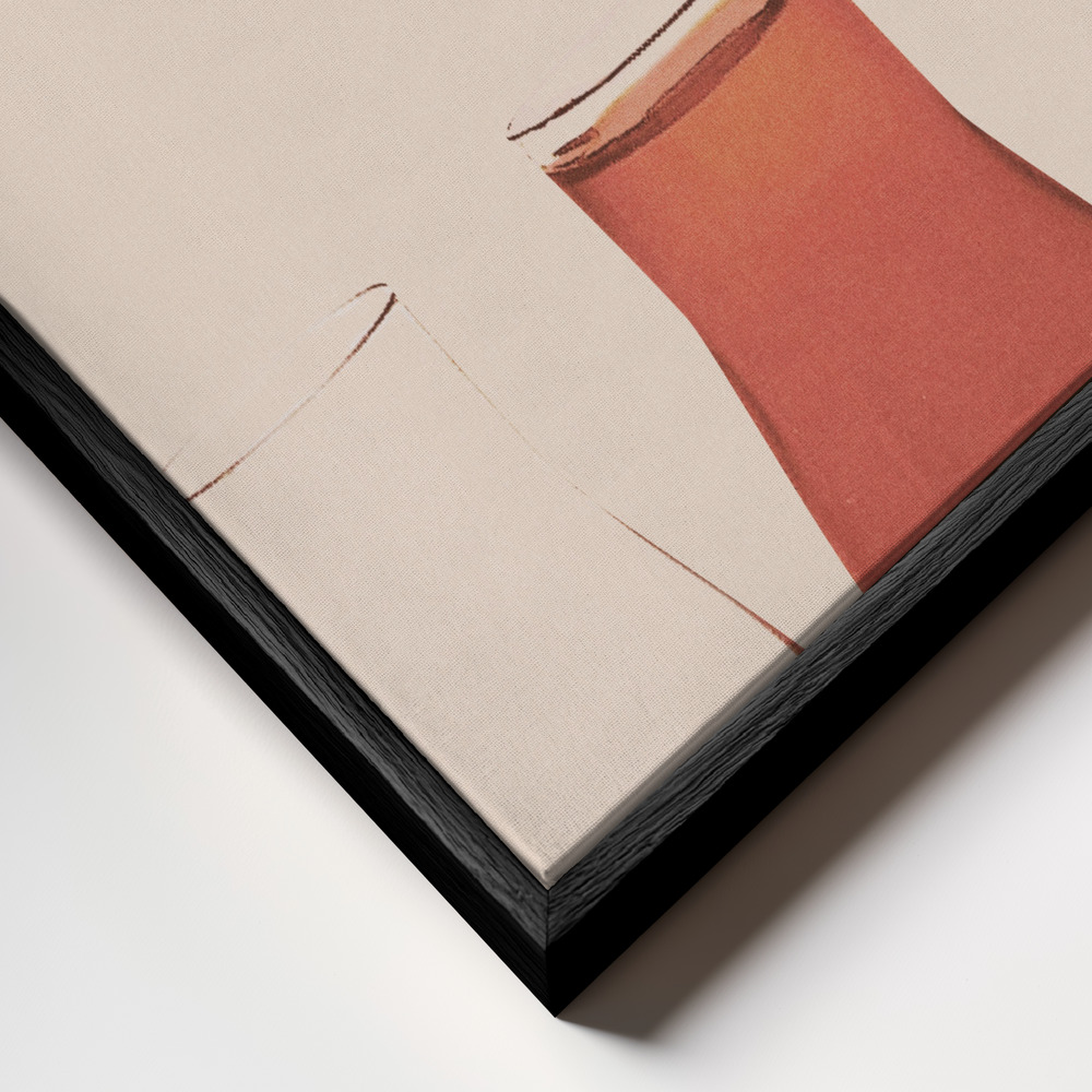 Canvas schilderi - I prefer the full one frame close-up - zwart frame