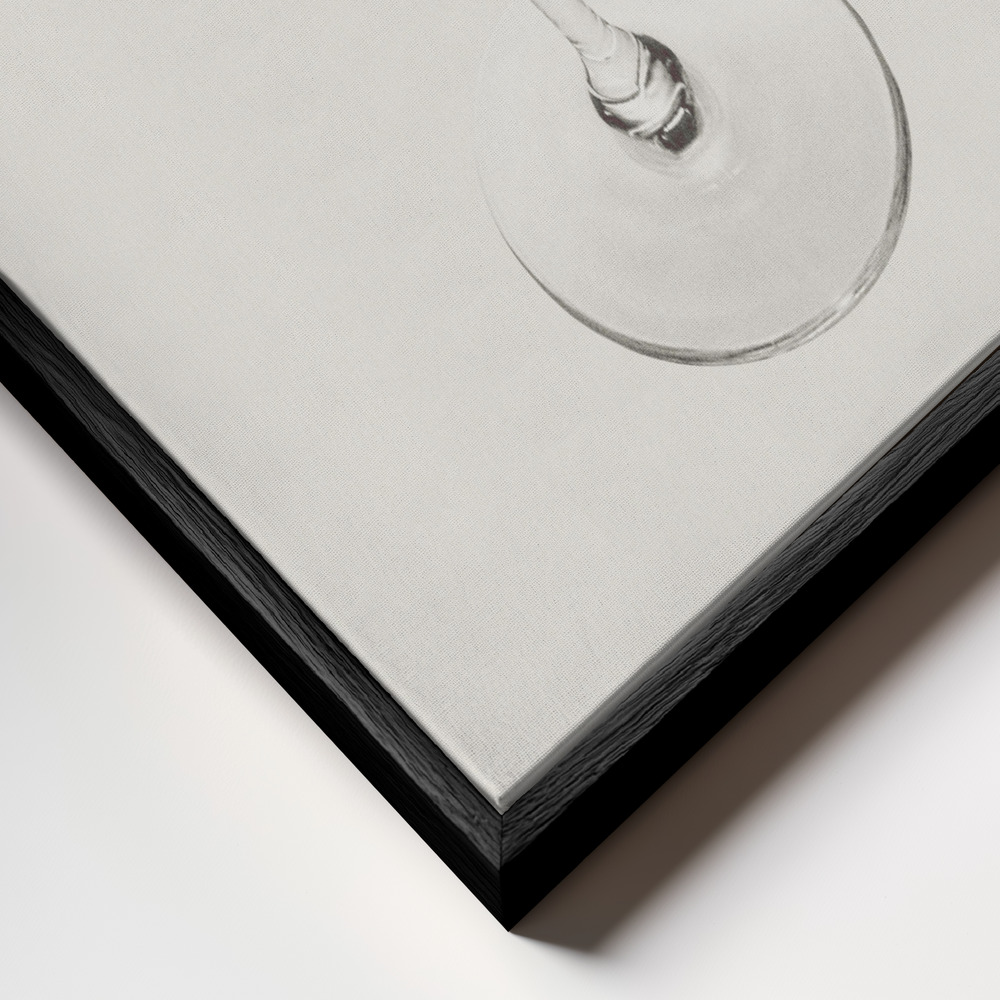 Canvas schilderi - My drink needs a drink frame close-up - zwart frame