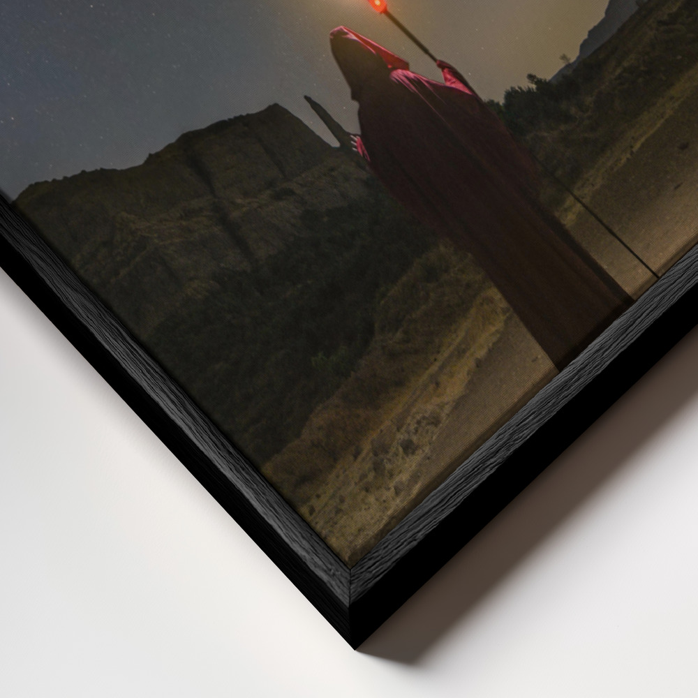 Lienzo - LORD OF LIGHT primer plano del marco - marco negro