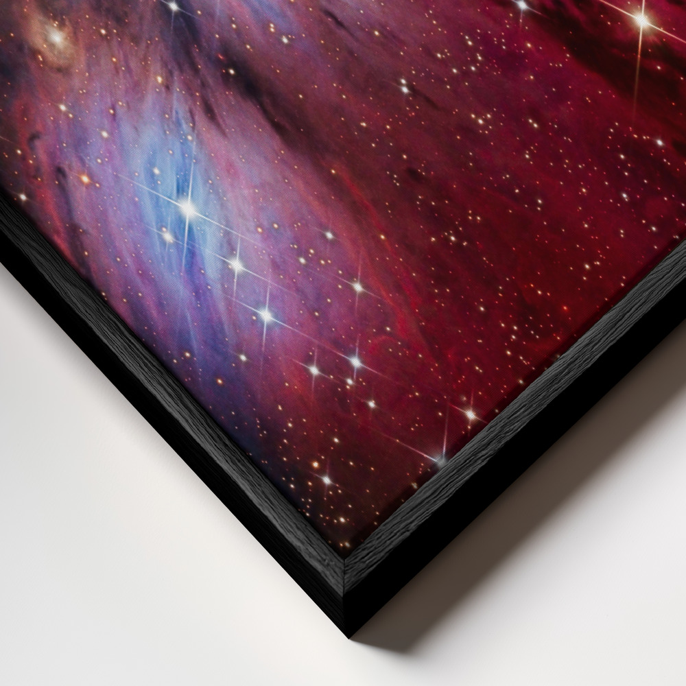 Canvas schilderi - The Angel Nebula frame close-up - zwart frame