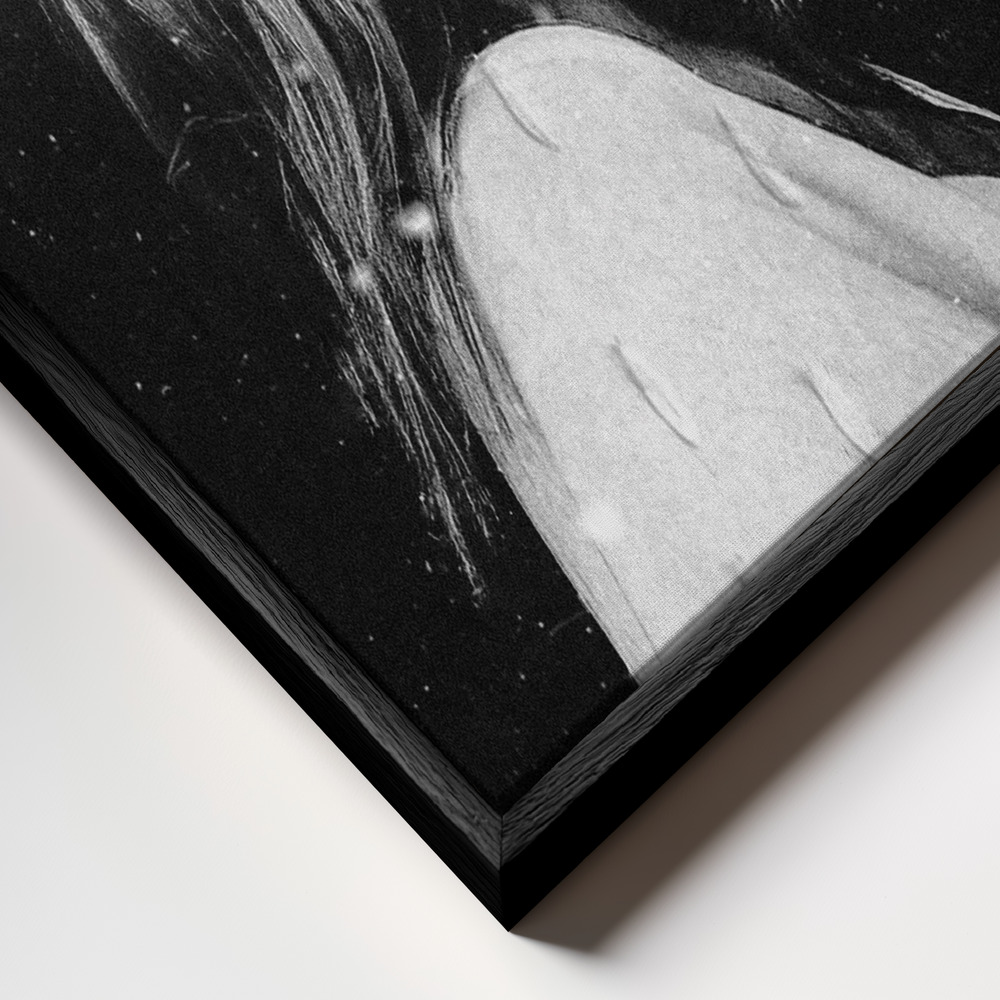 Toile - The flowering of the mind cadre en gros plan - cadre noir