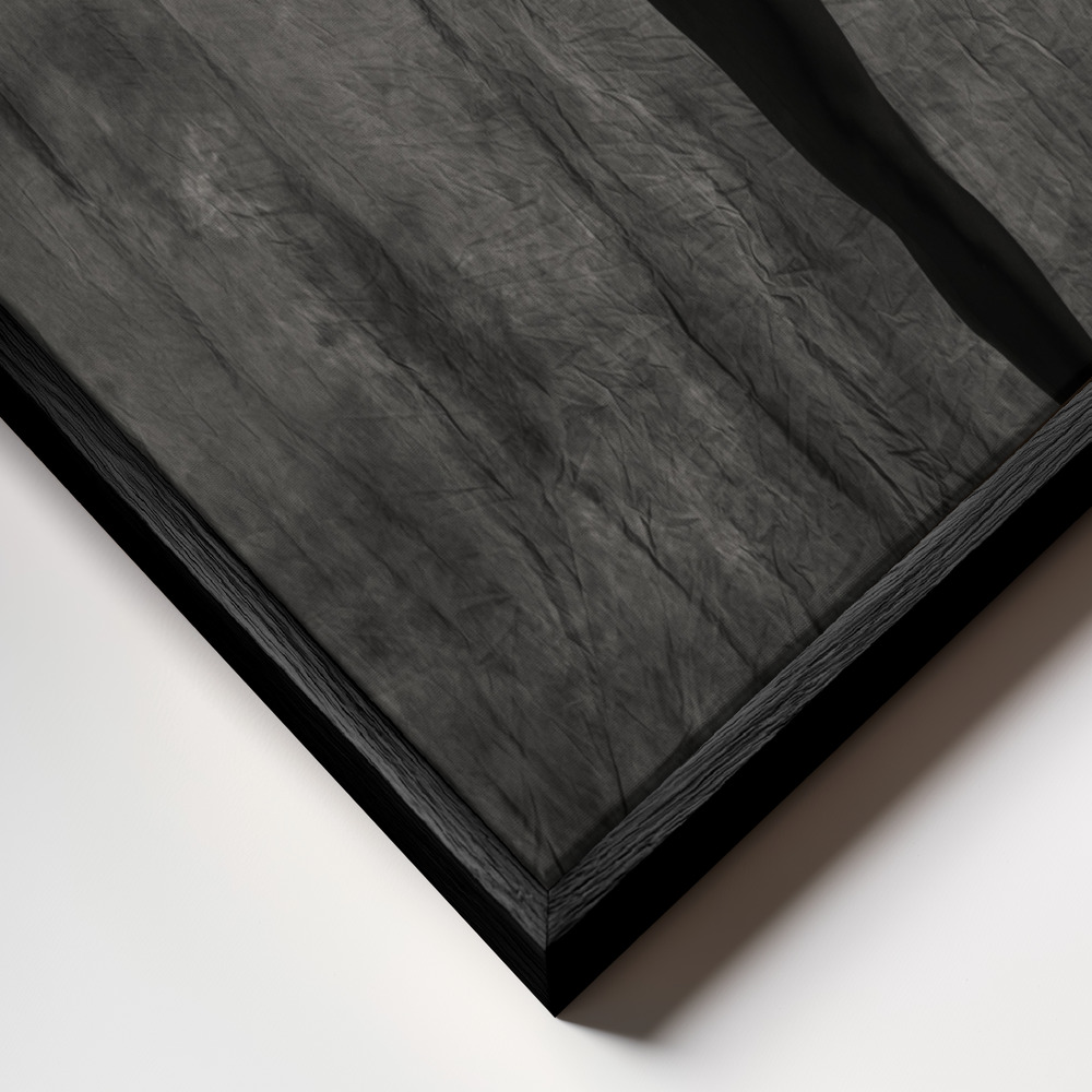 Lienzo - Modern Basil primer plano del marco - marco negro