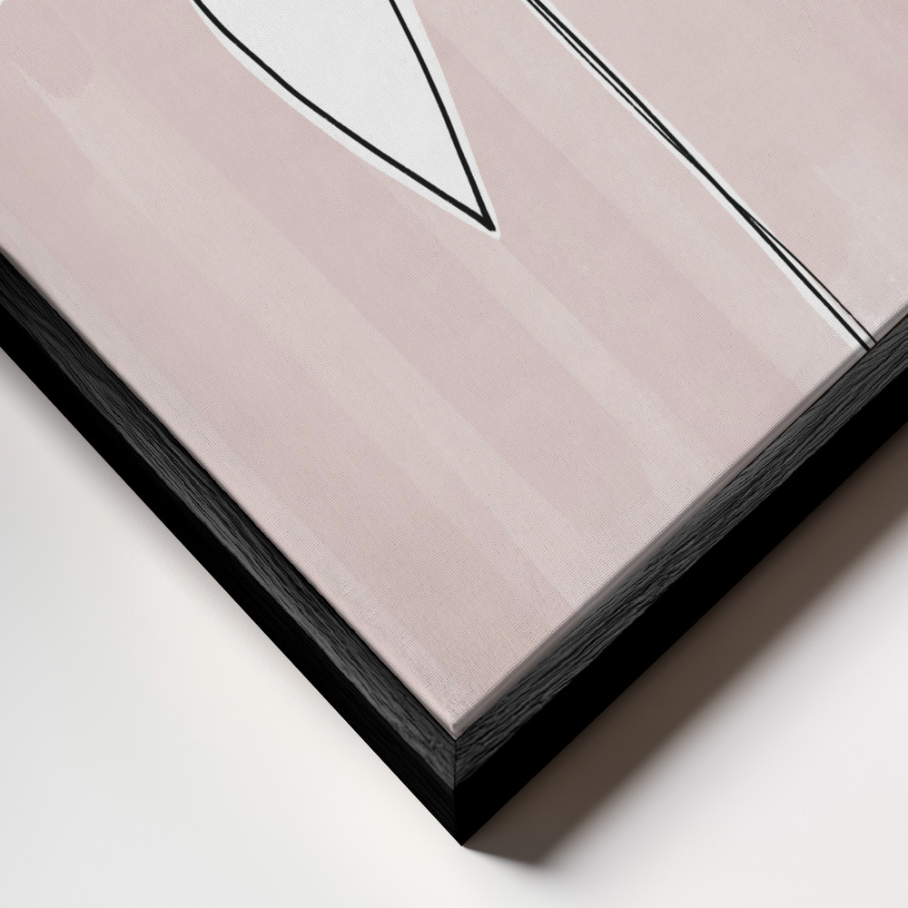 Canvas print - Bordered Flower frame close up - black frame