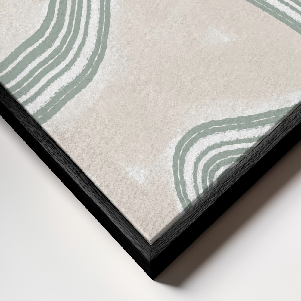 Canvas taulu - Abstracto Twist kehys lähikuvassa - musta kehys