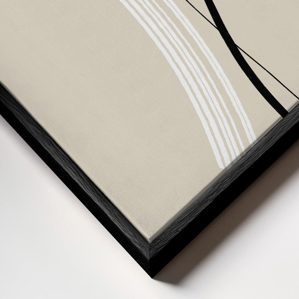 Canvas print - Composition of Lines - The First frame close up - black frame