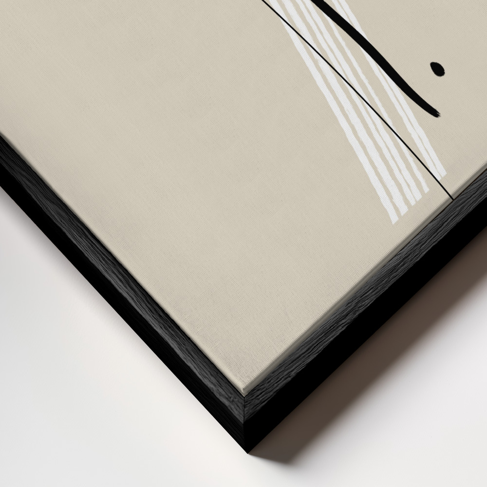 Toile - Composition of Lines - The Second cadre en gros plan - cadre noir