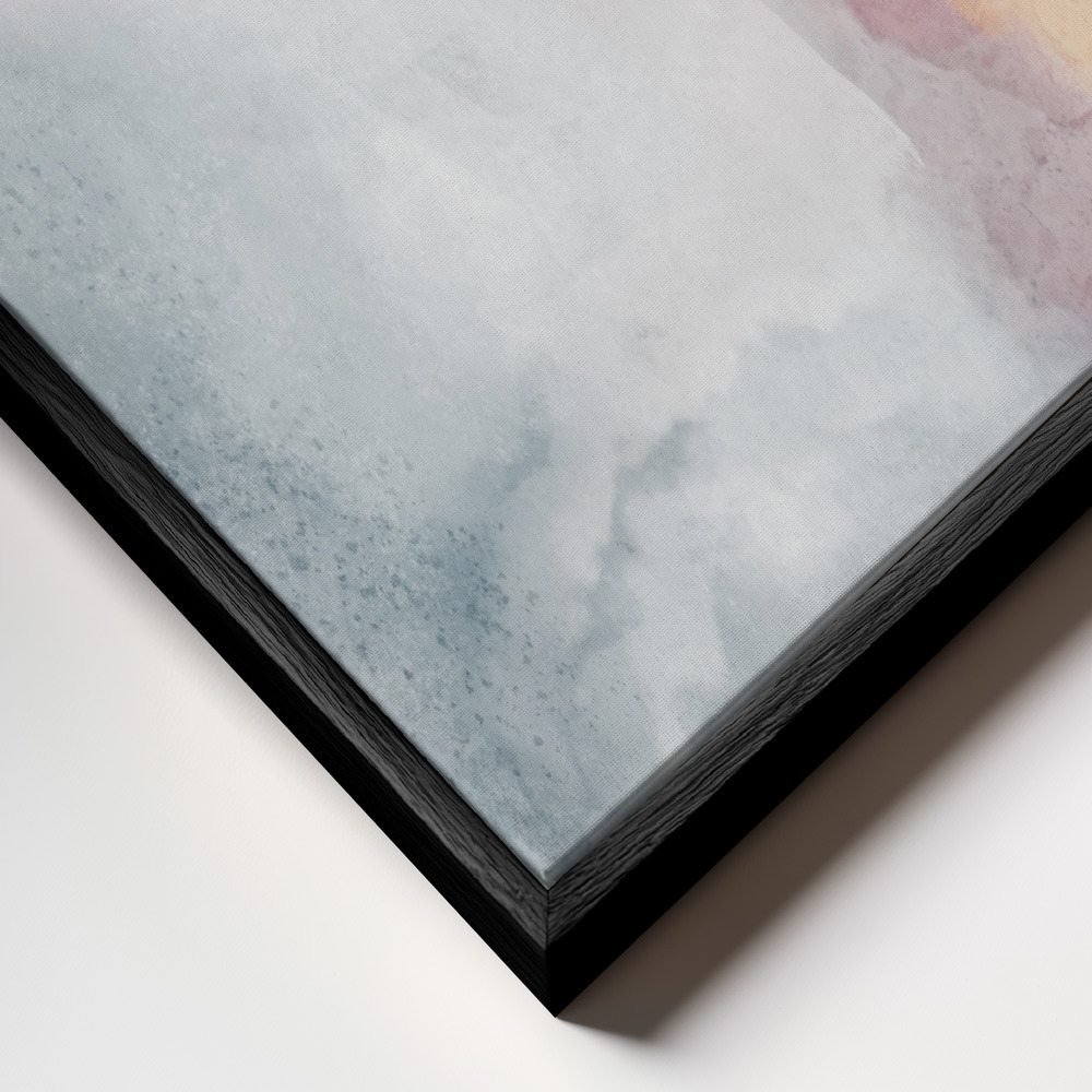 Lienzo - Billow primer plano del marco - marco negro