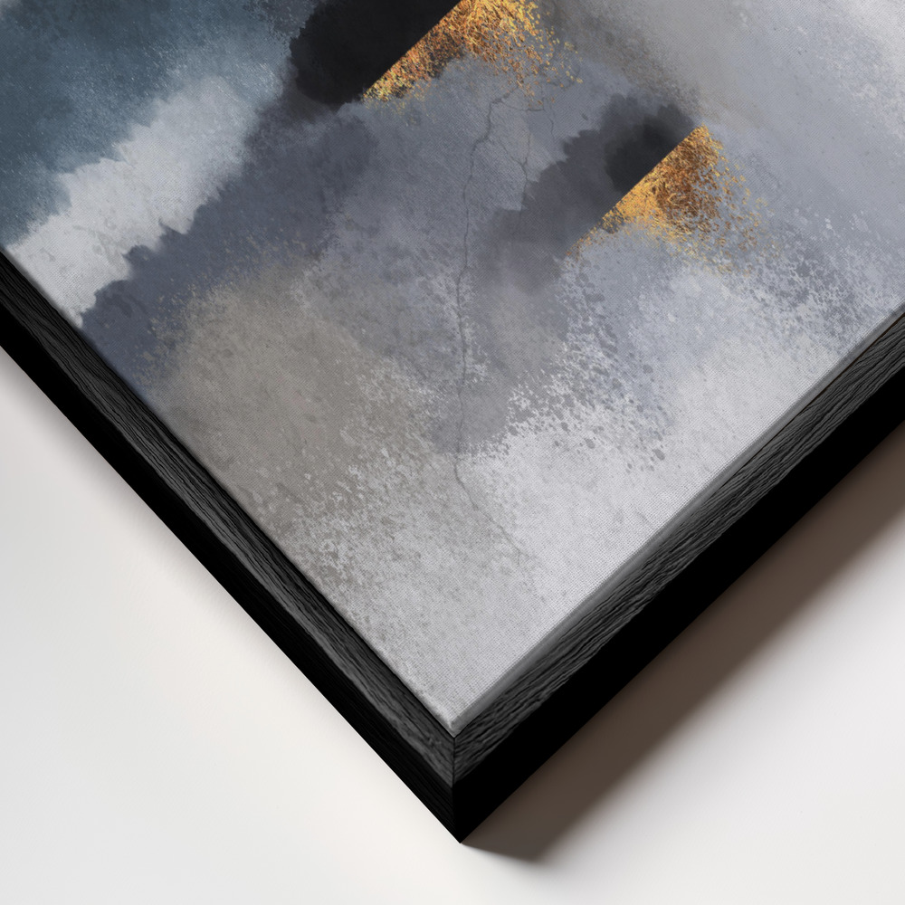 Leinwandbild - Cloudburst rahmen Nahaufnahme - schwarzer Rahmen