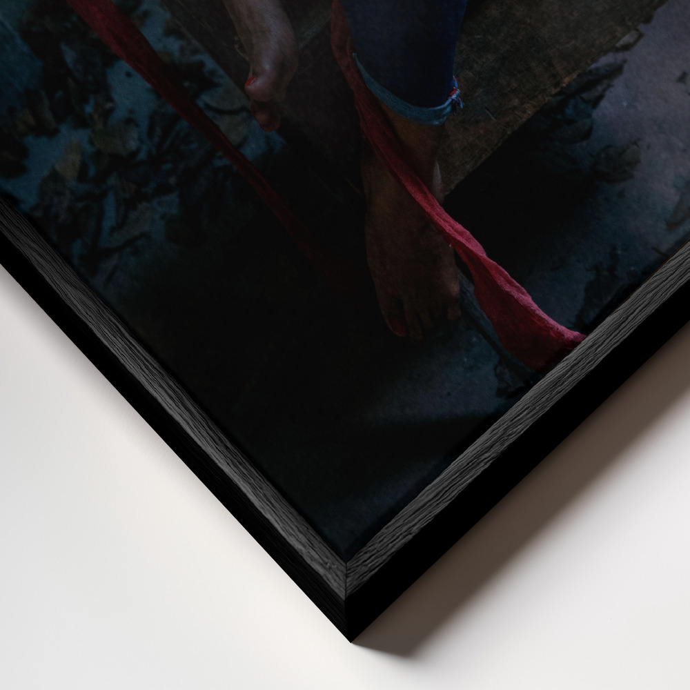 Lienzo - Eyes are not required for a beautiful music primer plano del marco - marco negro