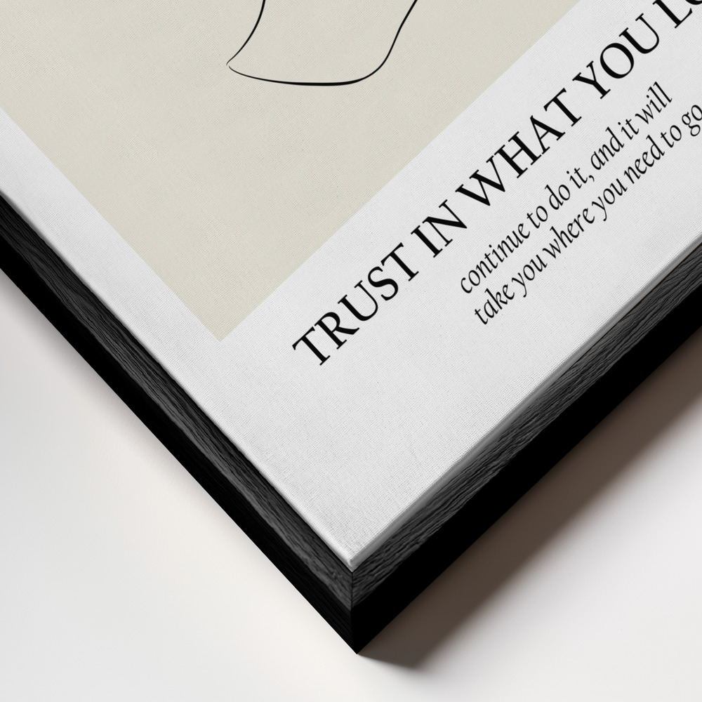 Lienzo - Line art primer plano del marco - marco negro