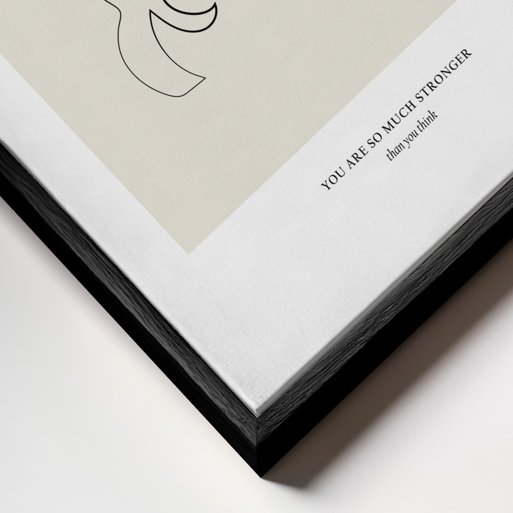 Toile - Modern Line Art cadre en gros plan - cadre noir