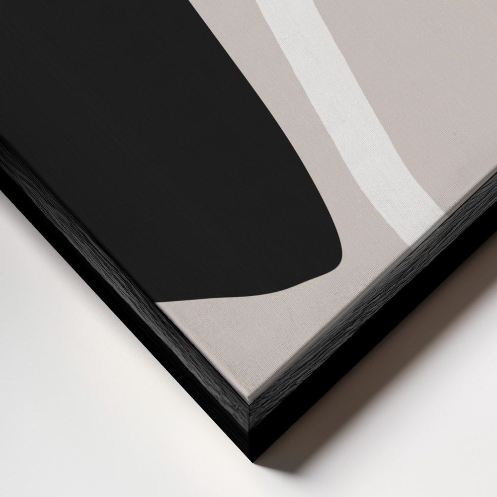 Canvas print - Here with You frame close up - black frame