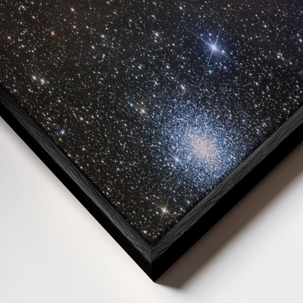 Canvas schilderi - Blue Eyes and a smile - NGC 6726 frame close-up - zwart frame