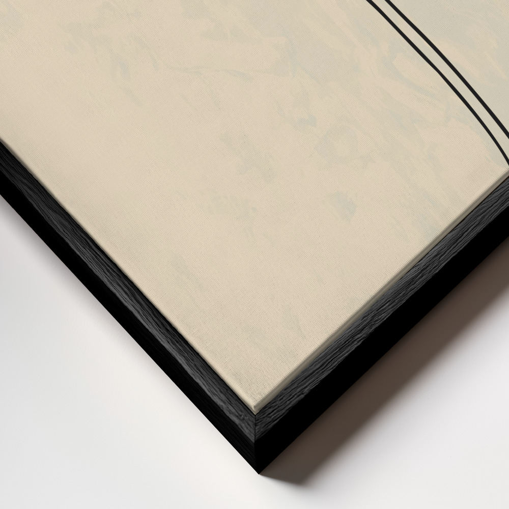 Canvas print - Abstract Flower 3 frame close up - black frame