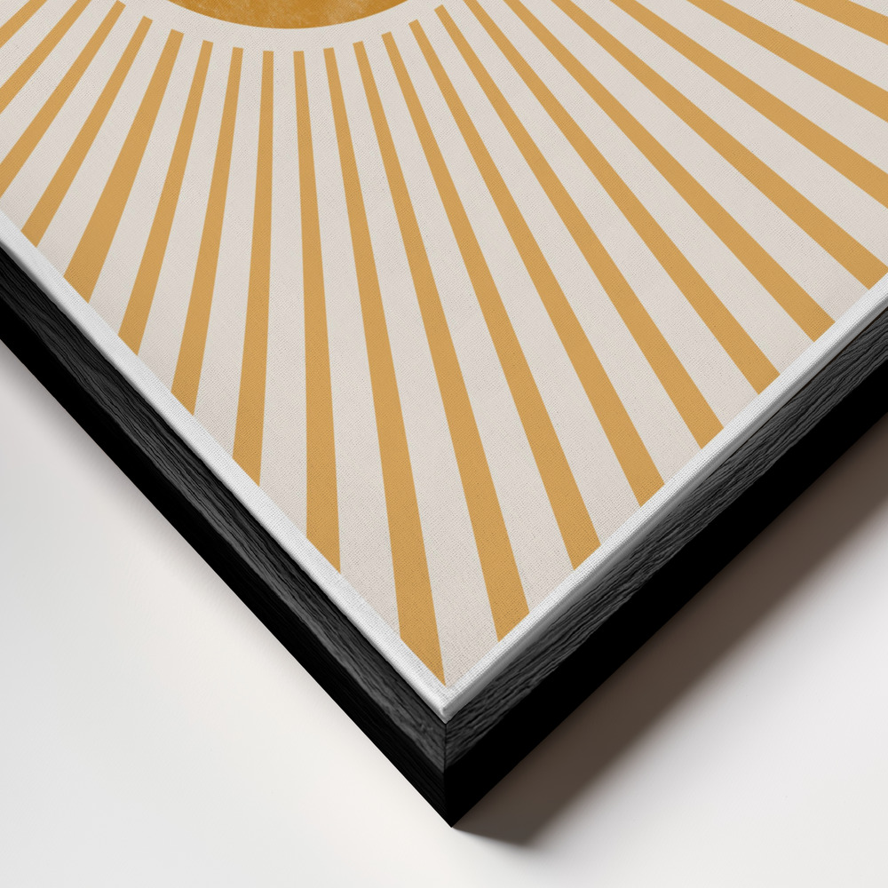 Leinwandbild - Boho Sun rahmen Nahaufnahme - schwarzer Rahmen