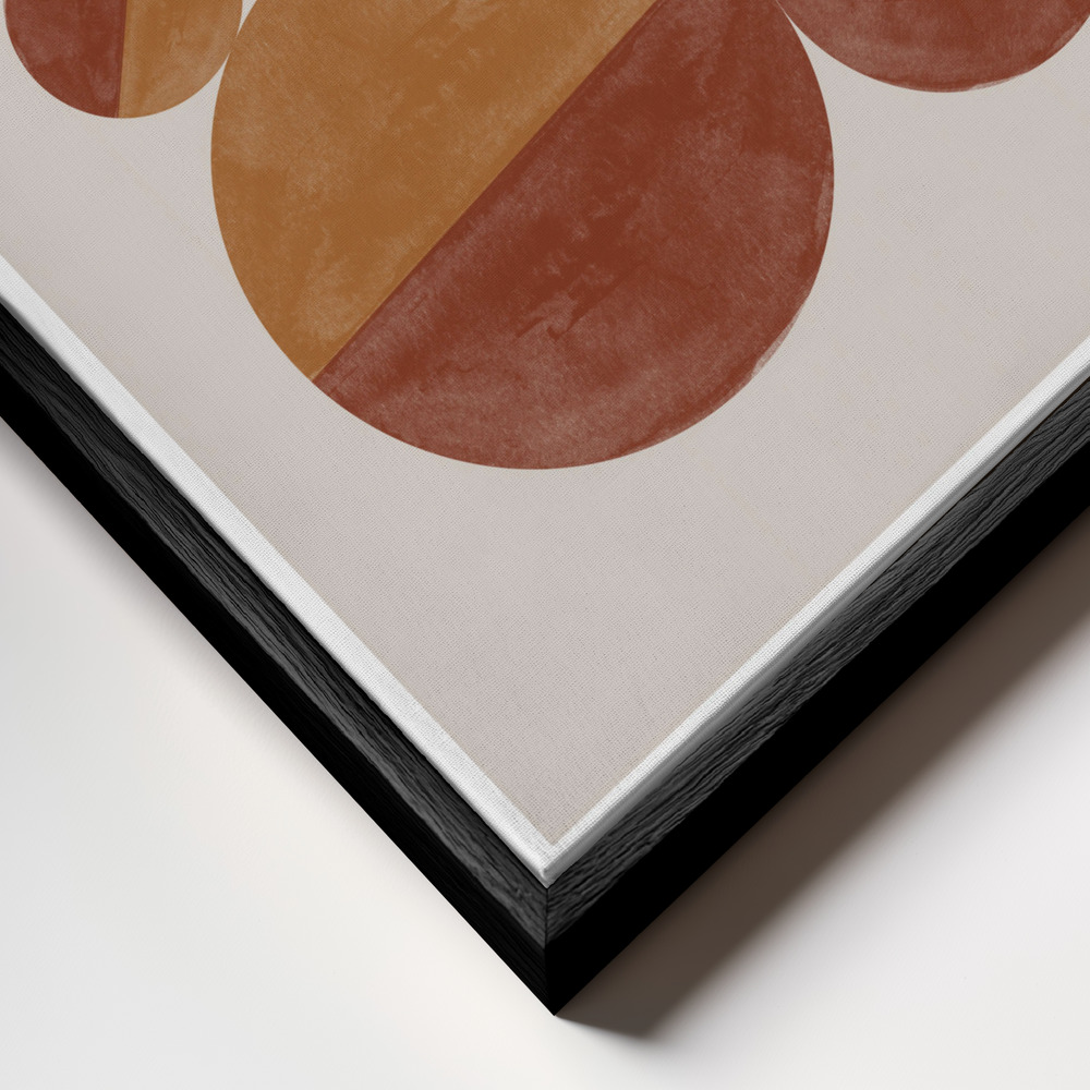 Canvas print - Burnt Orange Bols frame close up - black frame