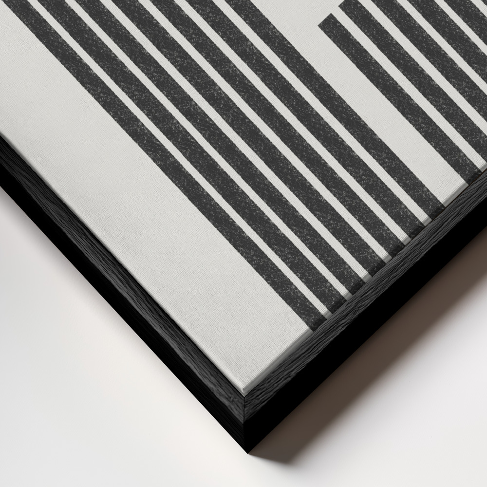 Lærred - Arch No4. ramme nærbillede - sort ramme