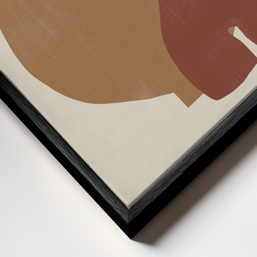 Toile - Vase No10. cadre en gros plan - cadre noir