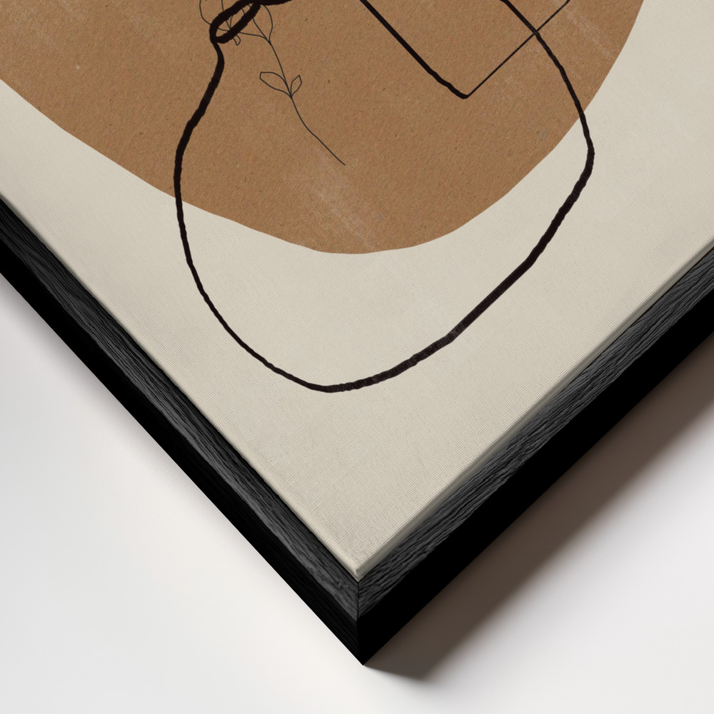 Canvas print - Vases No12. frame close up - black frame