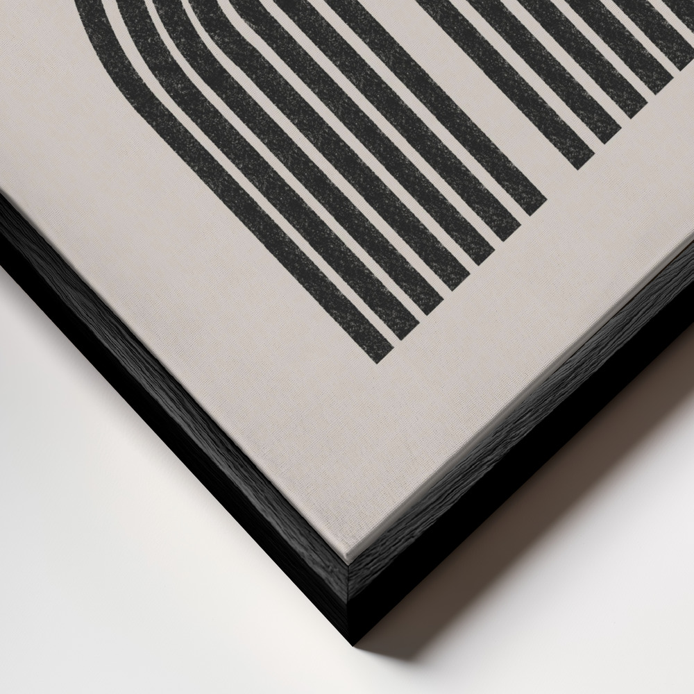 Leinwandbild - Mid Century No2. rahmen Nahaufnahme - schwarzer Rahmen