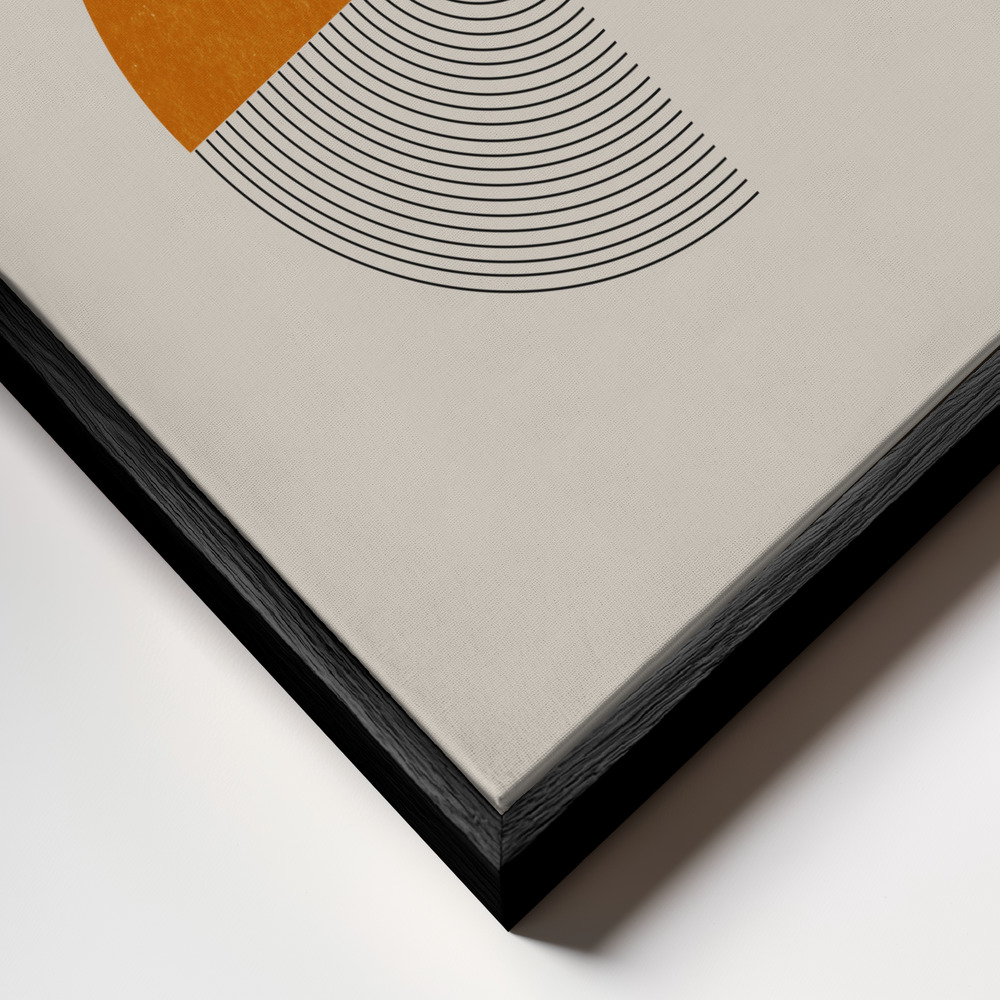 Leinwandbild - Retro Shape rahmen Nahaufnahme - schwarzer Rahmen