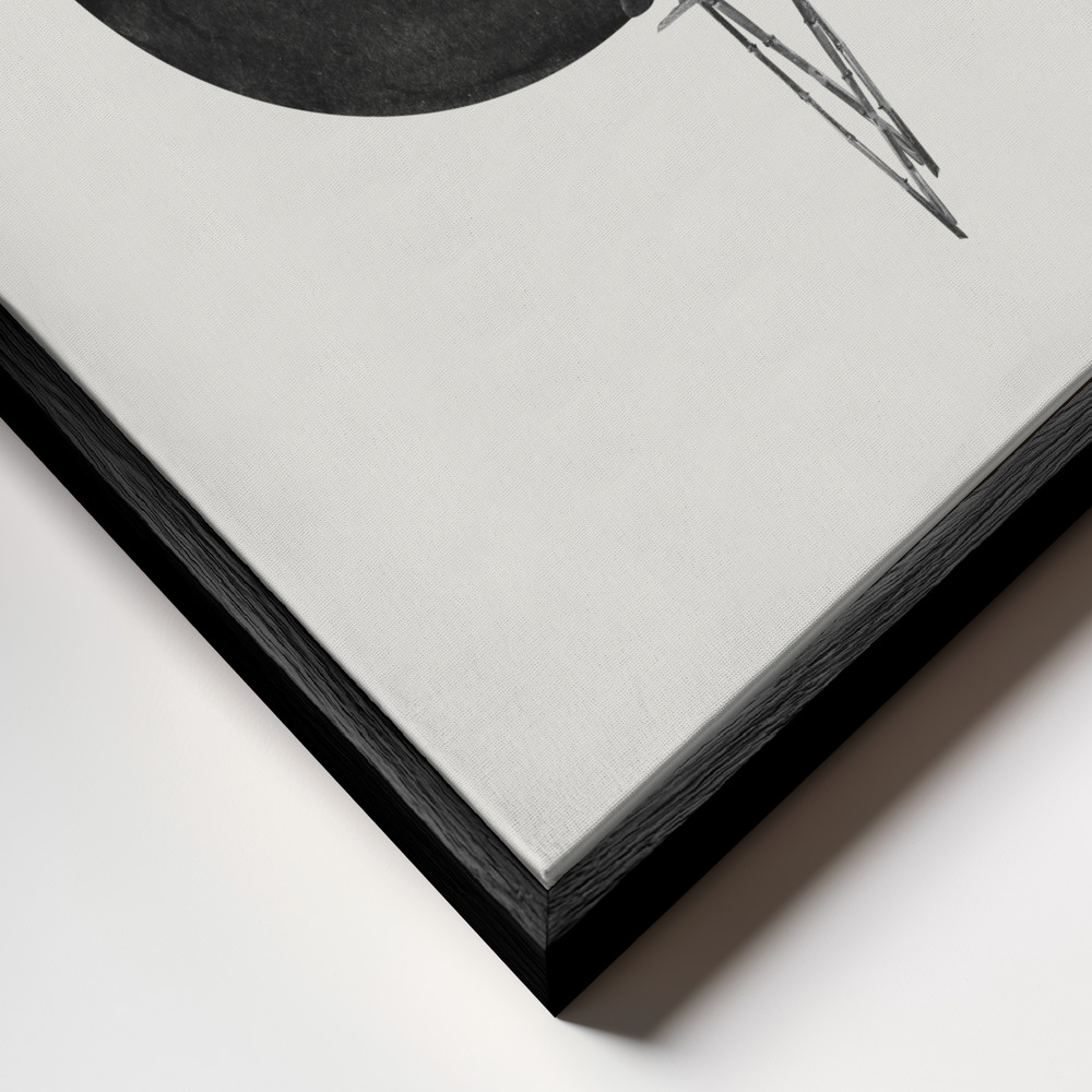 Canvas print - Plant and Black Sun frame close up - black frame