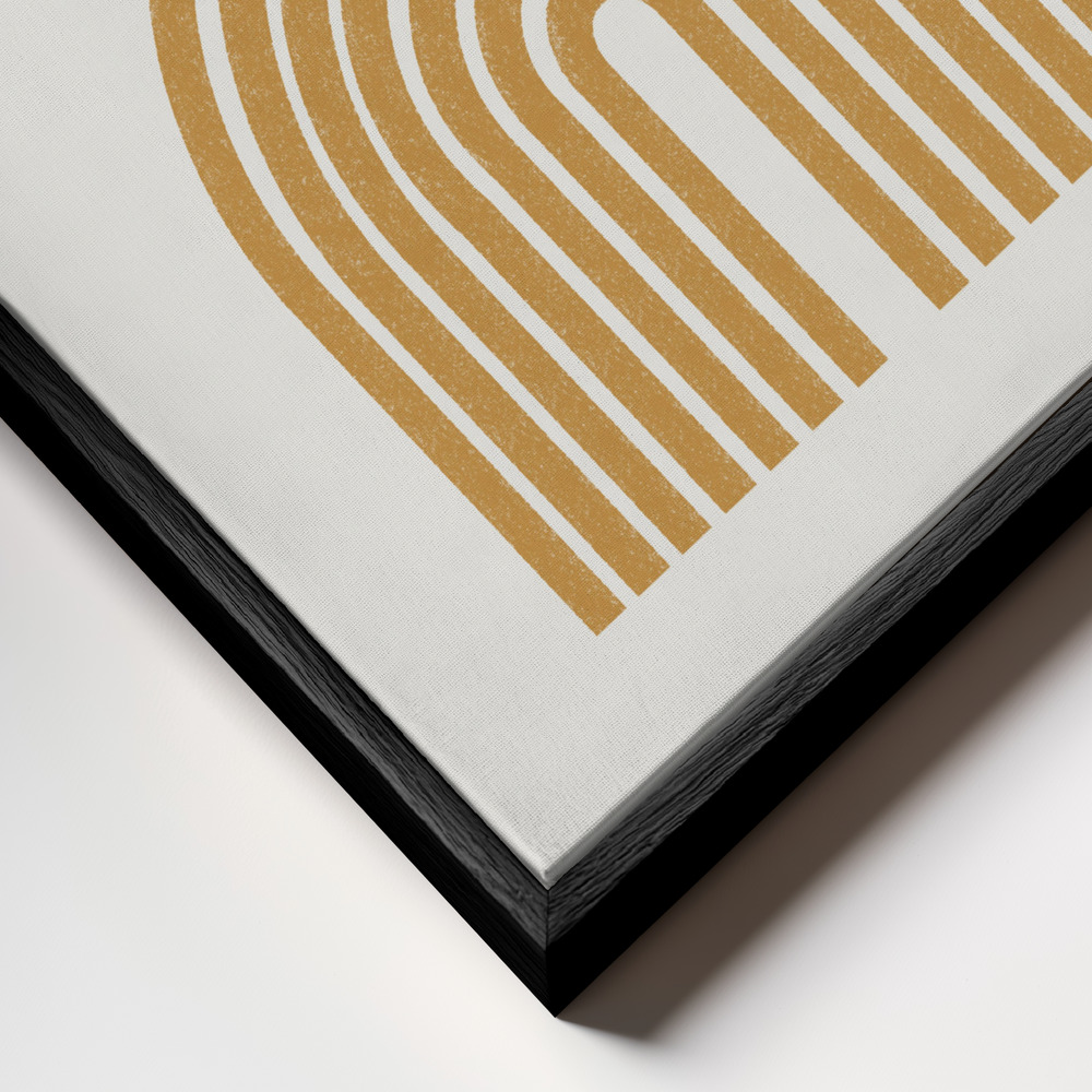 Leinwandbild - Midcentury Composition rahmen Nahaufnahme - schwarzer Rahmen