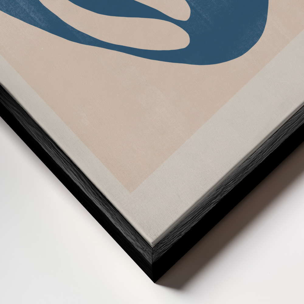 Lærred - Modern Plant No1. ramme nærbillede - sort ramme