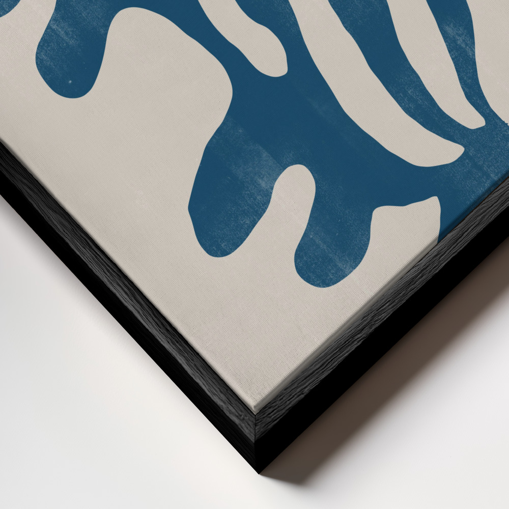 Canvas schilderi - Abstract Plant No2. frame close-up - zwart frame