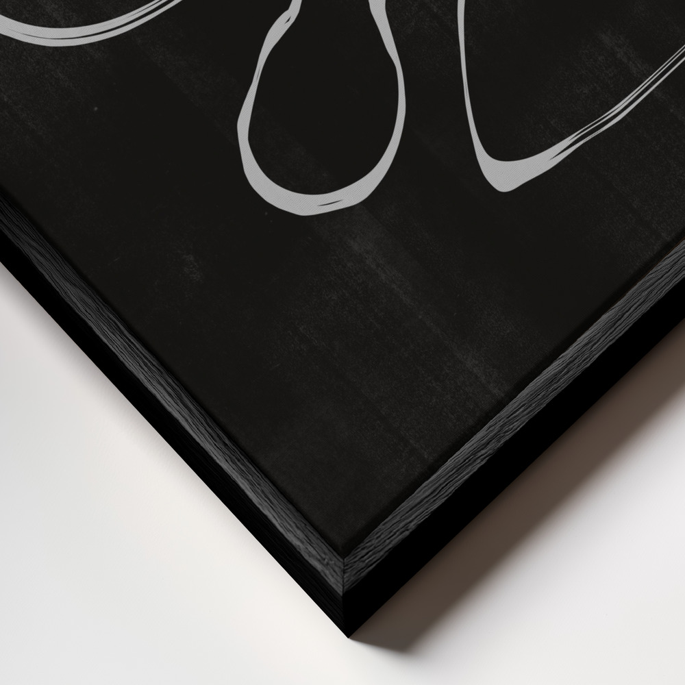Toile - Abstract Line No3. cadre en gros plan - cadre noir