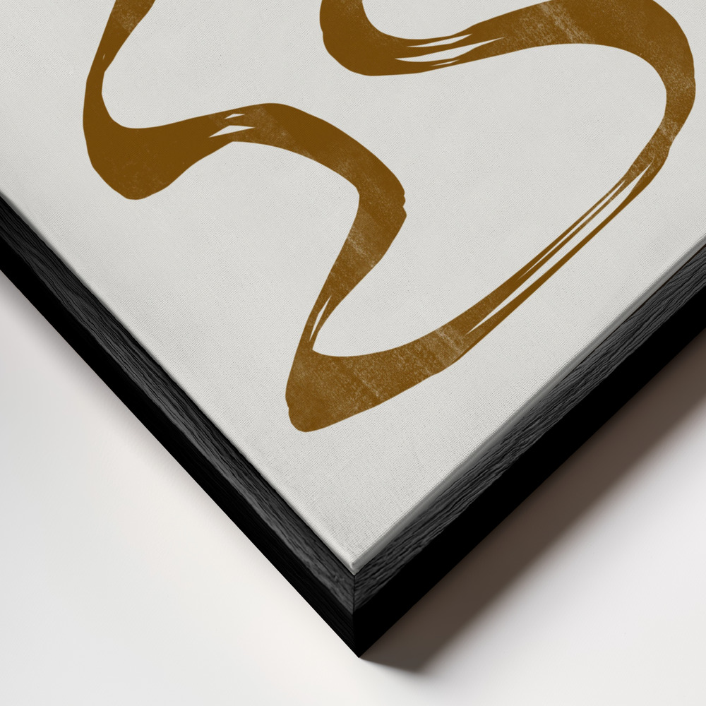 Toile - Abstract Line No7. cadre en gros plan - cadre noir