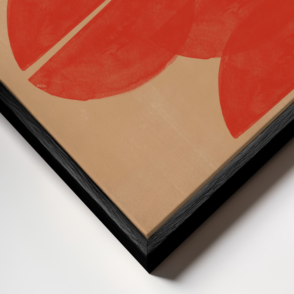 Canvas schilderi - The Future is Bright frame close-up - zwart frame
