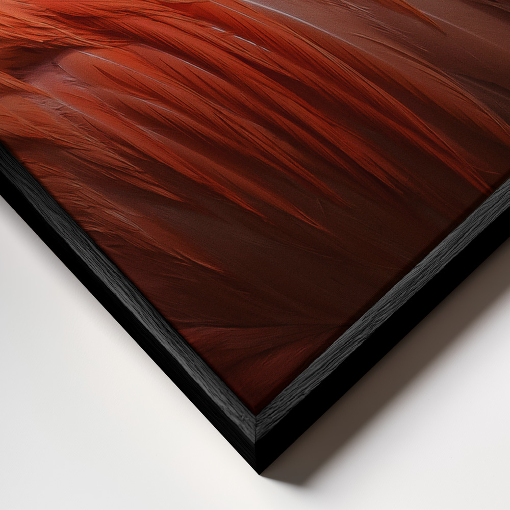 Canvas taulu - Crimson Plume Solace kehys lähikuvassa - musta kehys