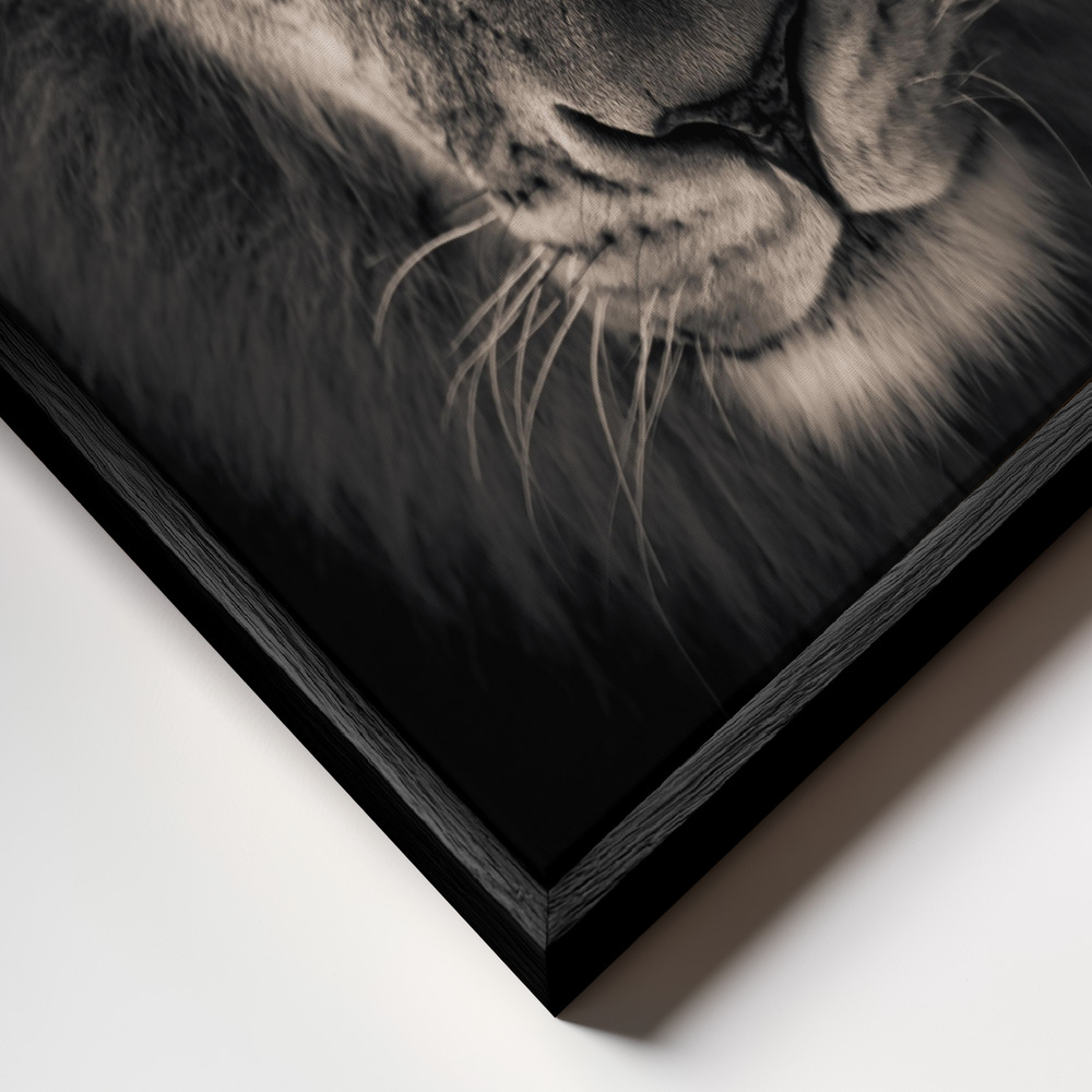 Toile - The king cadre en gros plan - cadre noir