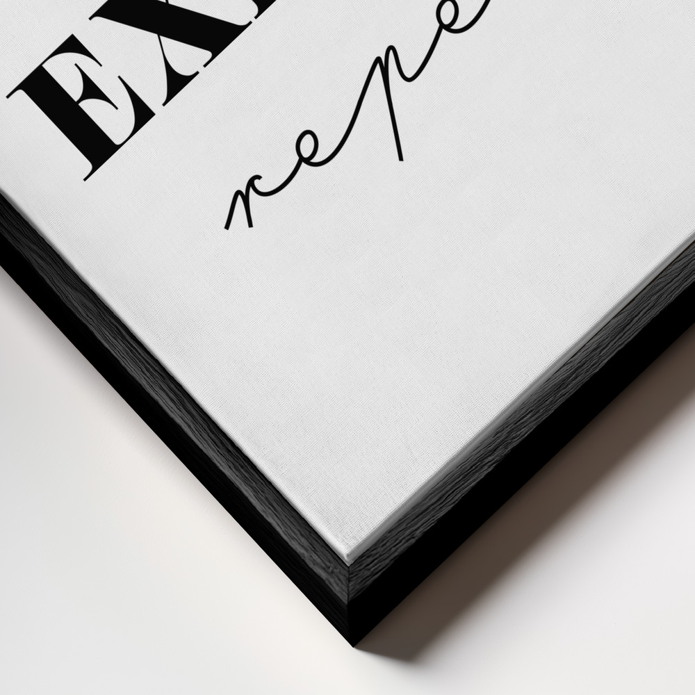 Canvas print - Inhale Exhale frame close up - black frame